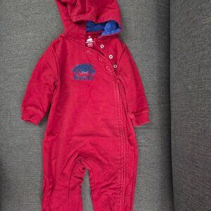 Red Roots Canada Baby Beaver Romper Blue Beaver Logo 12 - 18 Months